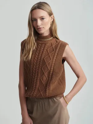 Varley | Joilette Roll Neck Vest {Caramel Pecan}