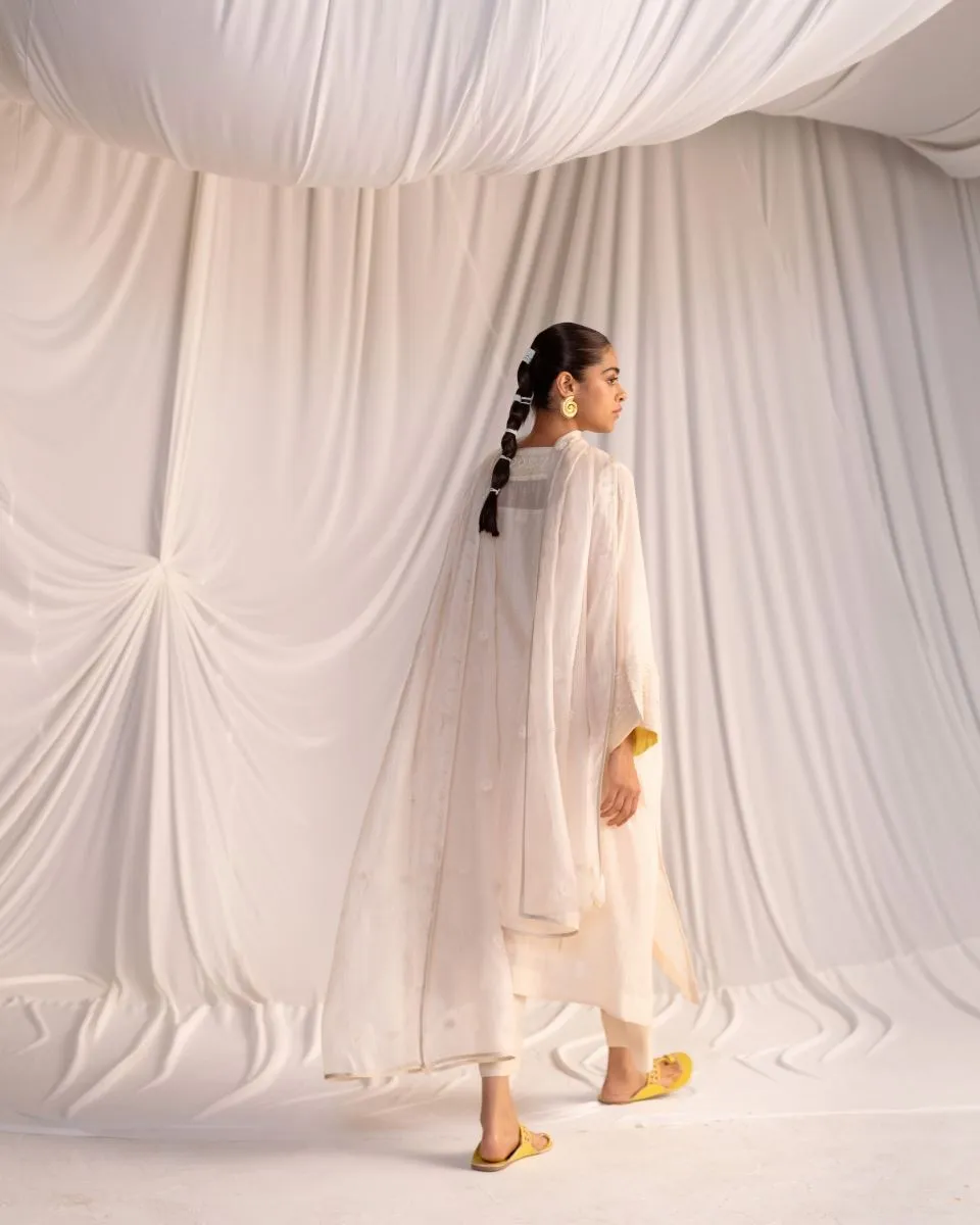 Varna champagne embroidered dupatta