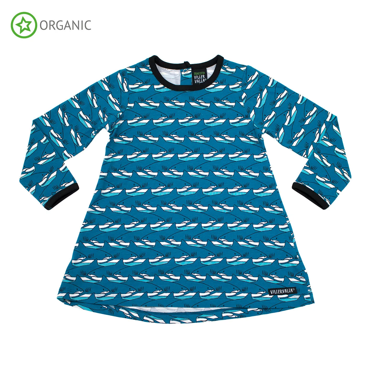Villervalla Long Sleeve Blue Tunic - Shark