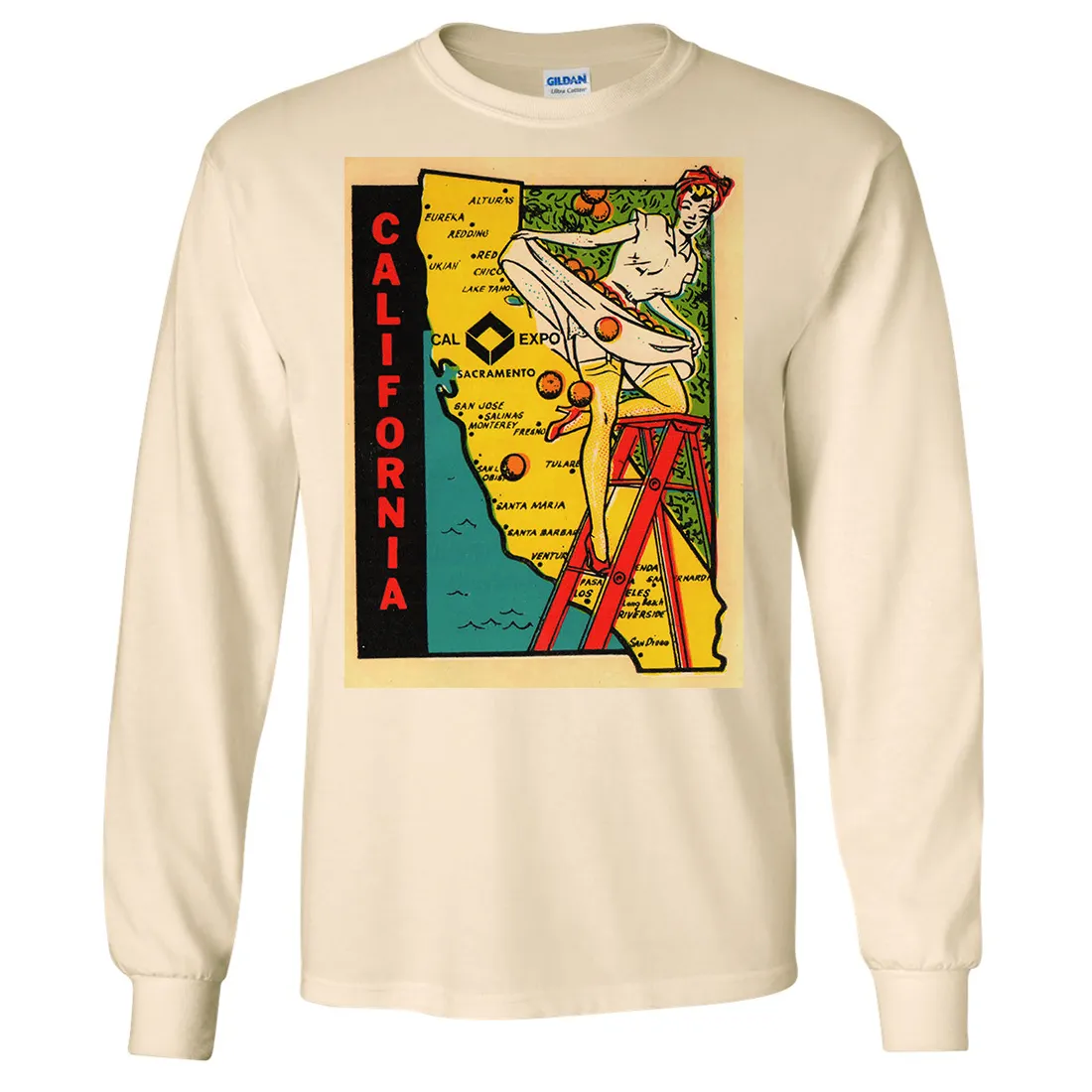Vintage Sticker California Cal Expo Long Sleeve Shirt