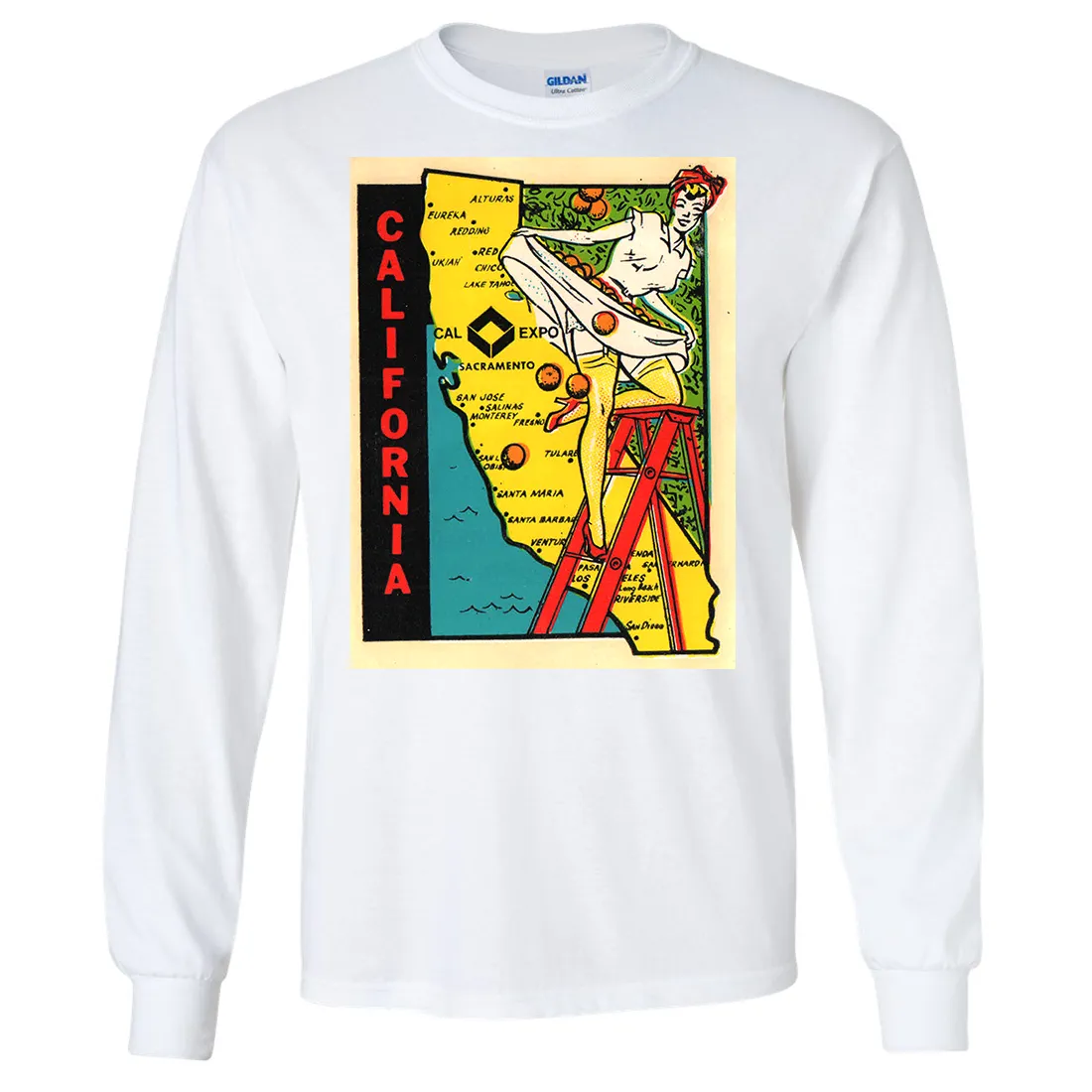 Vintage Sticker California Cal Expo Long Sleeve Shirt