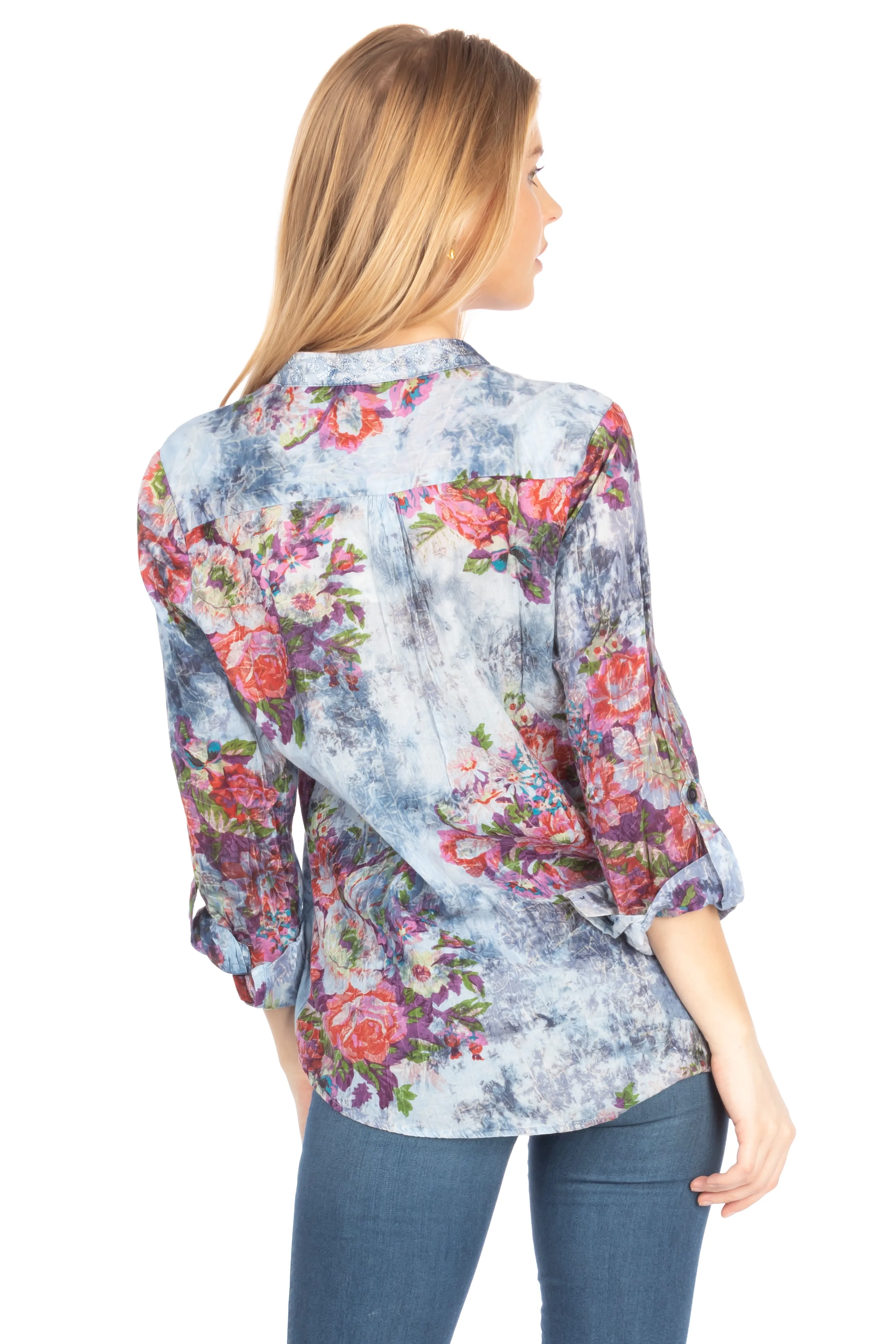 Vintage Tunic with Floral Embroidery