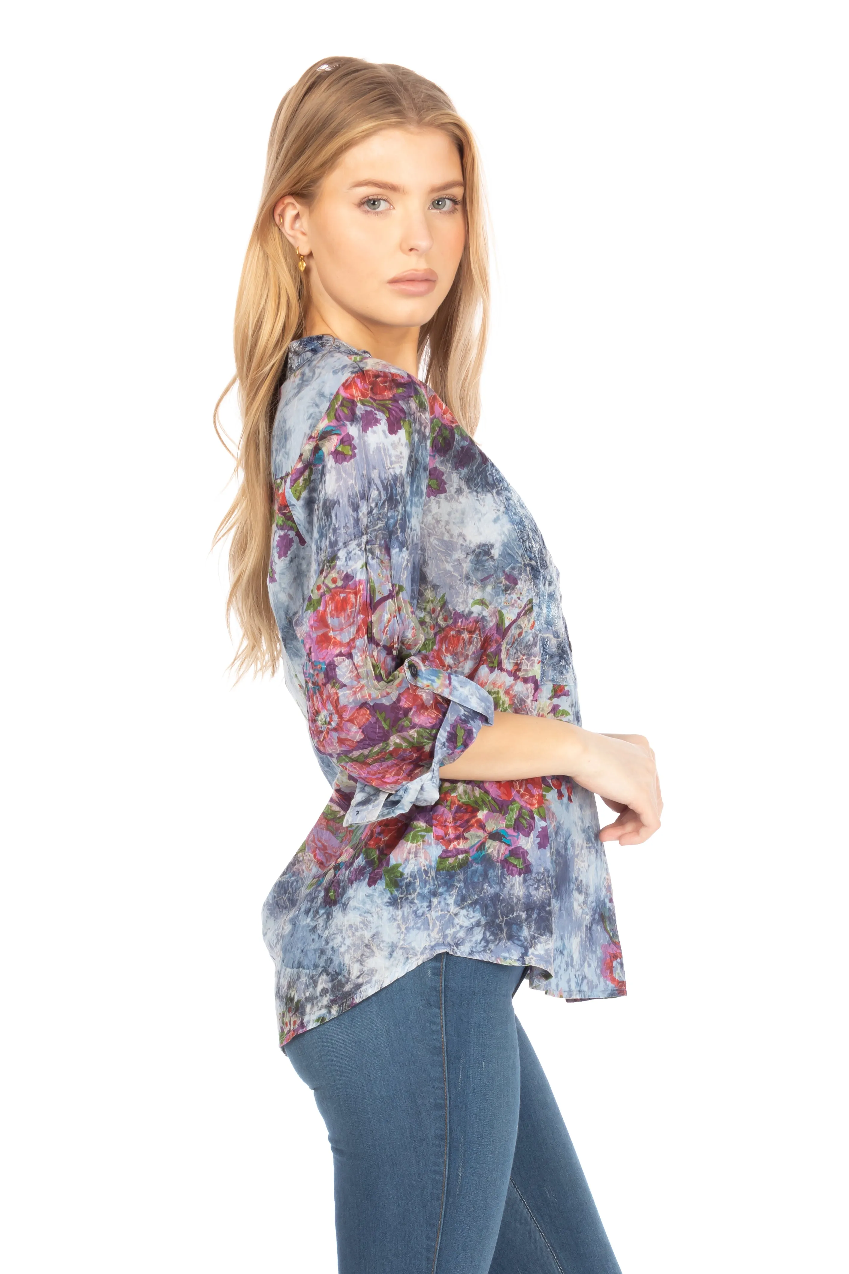 Vintage Tunic with Floral Embroidery