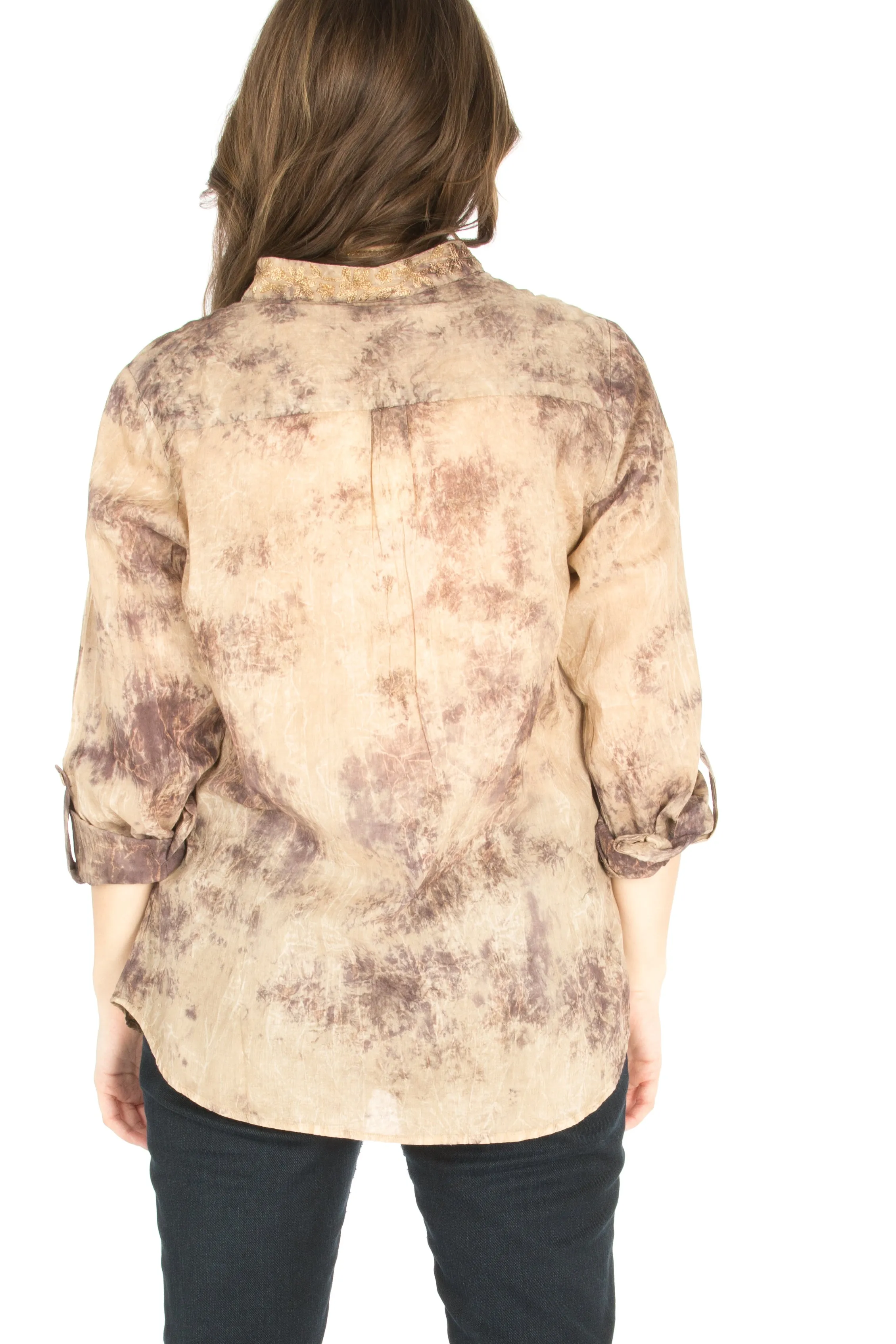 Vintage Tunic with Floral Embroidery