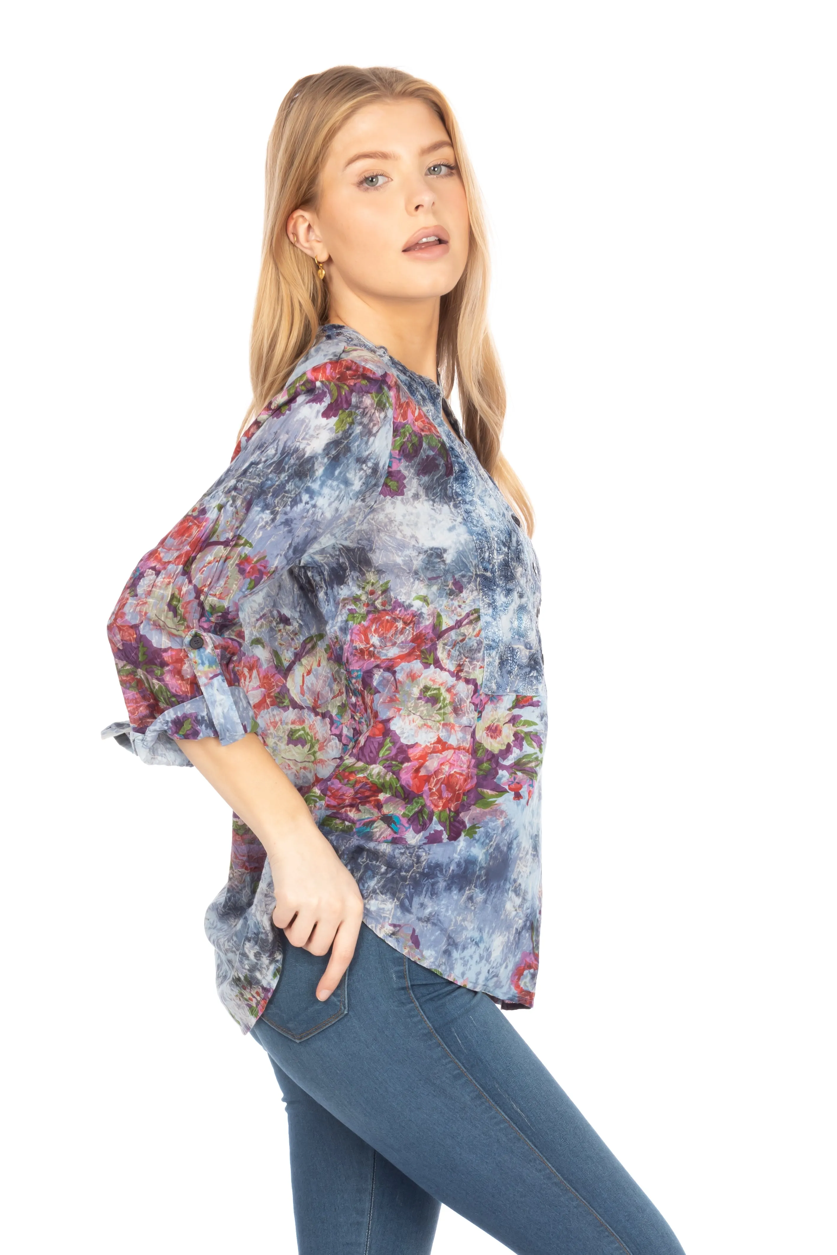 Vintage Tunic with Floral Embroidery