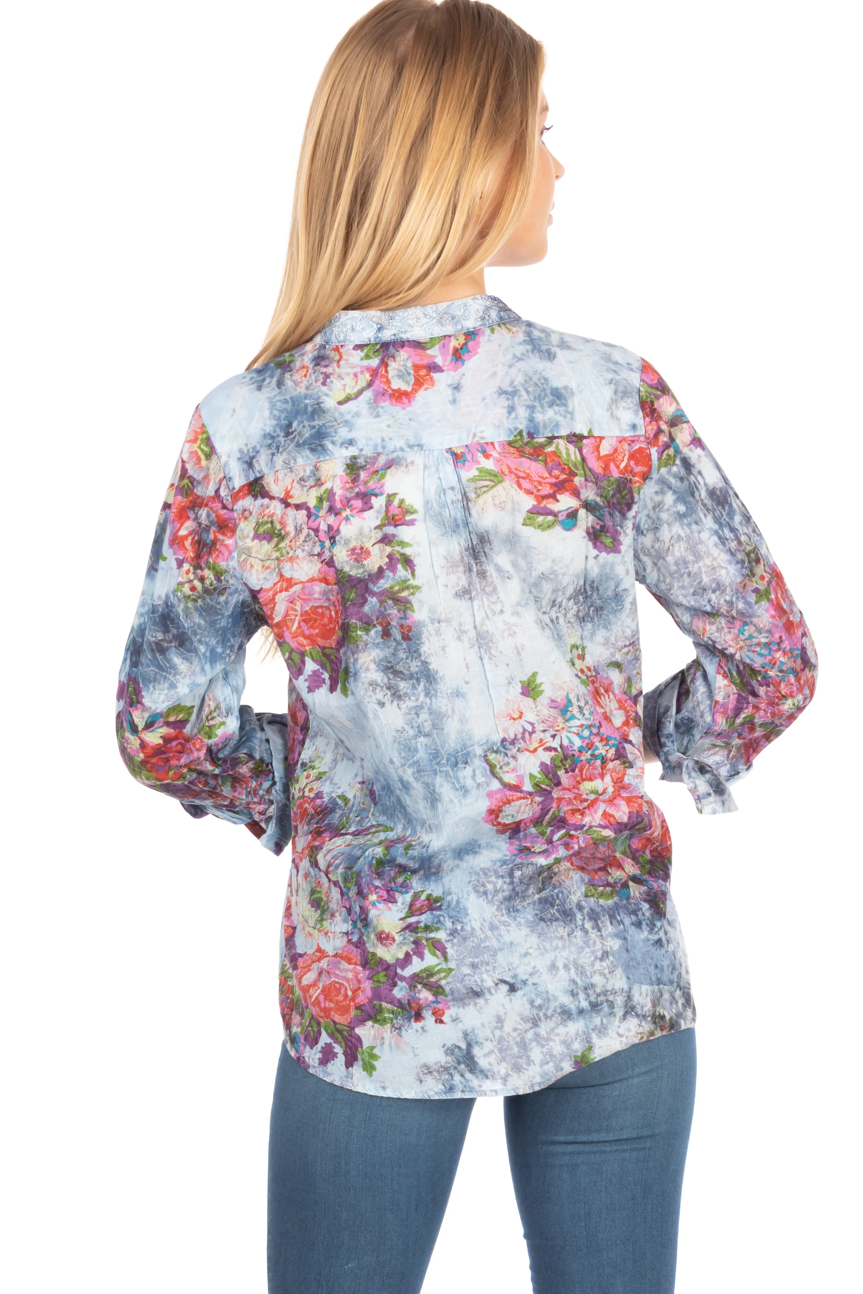 Vintage Tunic with Floral Embroidery