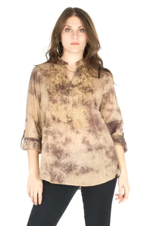 Vintage Tunic with Floral Embroidery