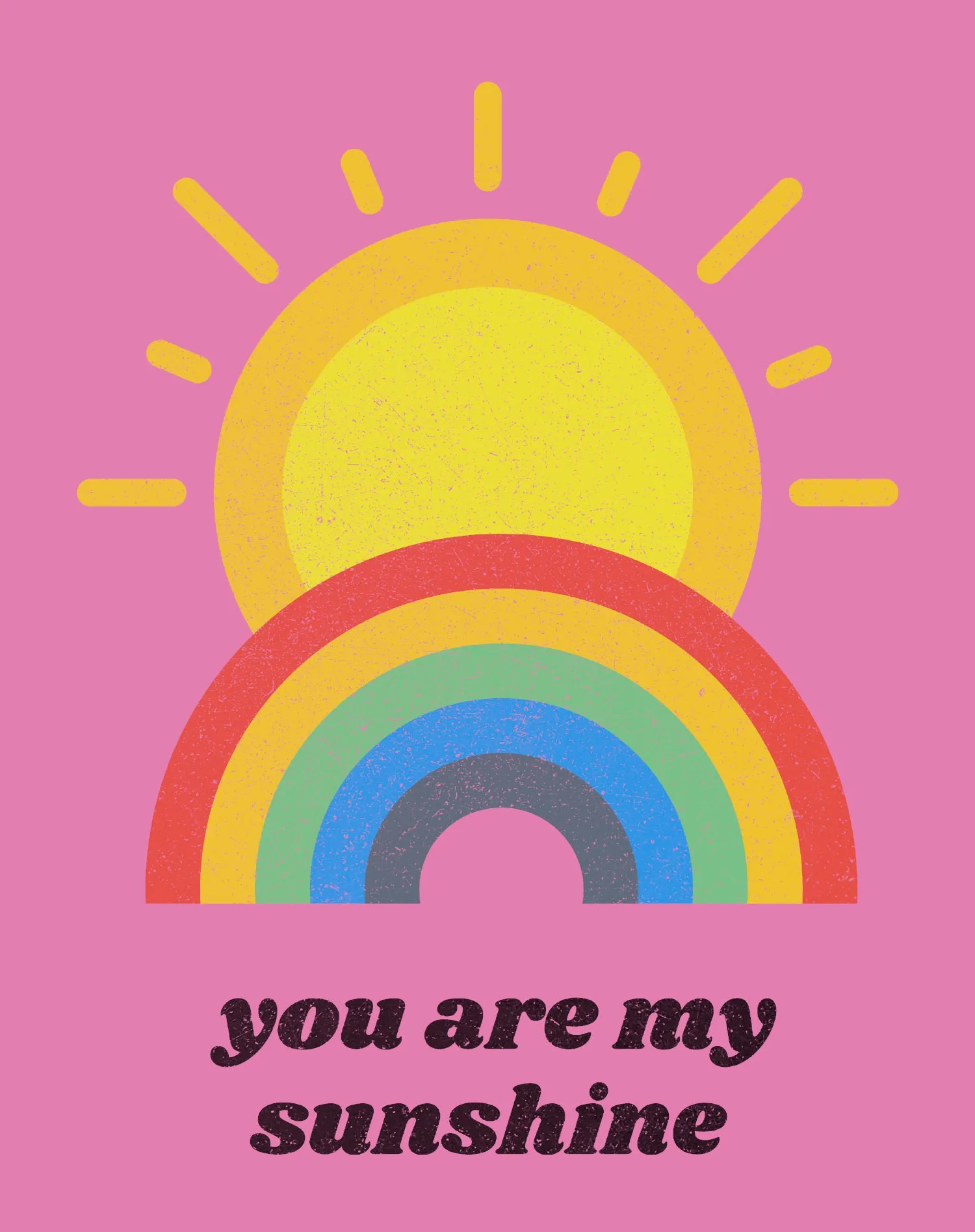 Vintage Valentine Sun Rainbow You Are My Sunshine Women's T-shirt