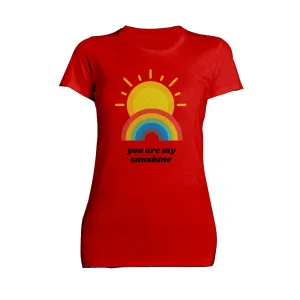 Vintage Valentine Sun Rainbow You Are My Sunshine Women's T-shirt