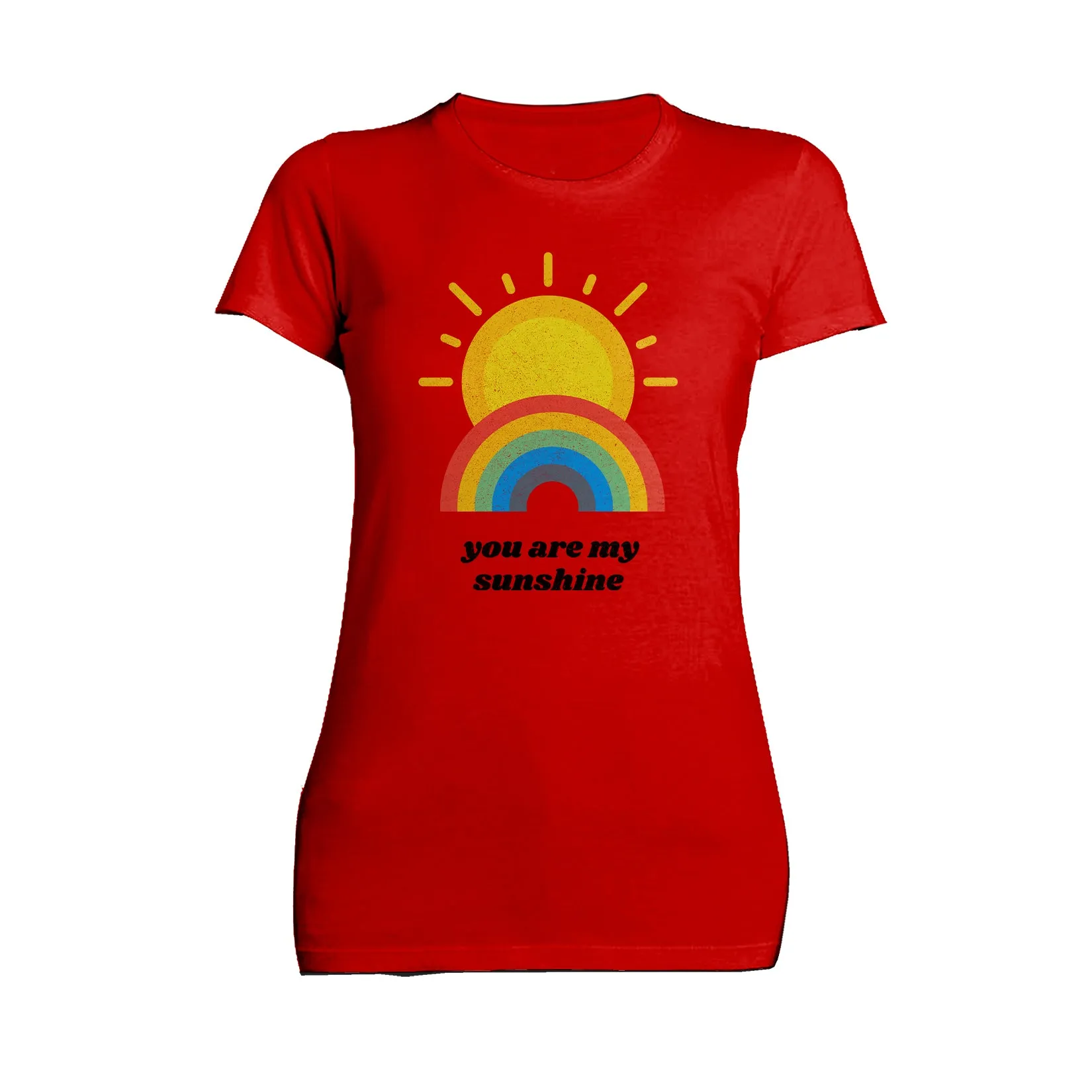 Vintage Valentine Sun Rainbow You Are My Sunshine Women's T-shirt