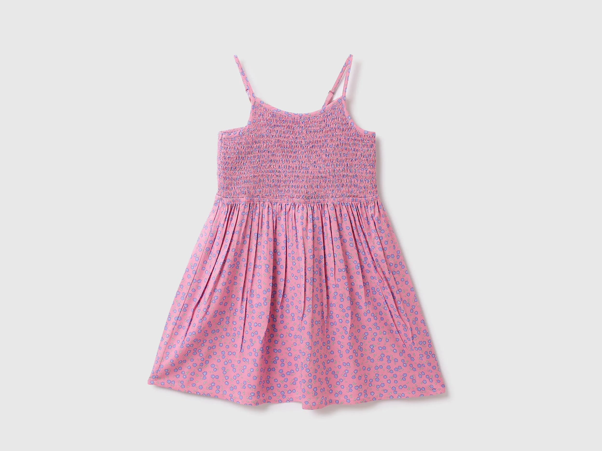 Viscose Printed Shoulder Strap Girls Dresses