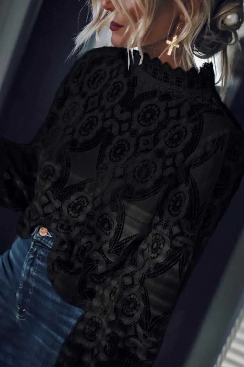 Vlovelaw Solid Lace Tops(2 Colors)