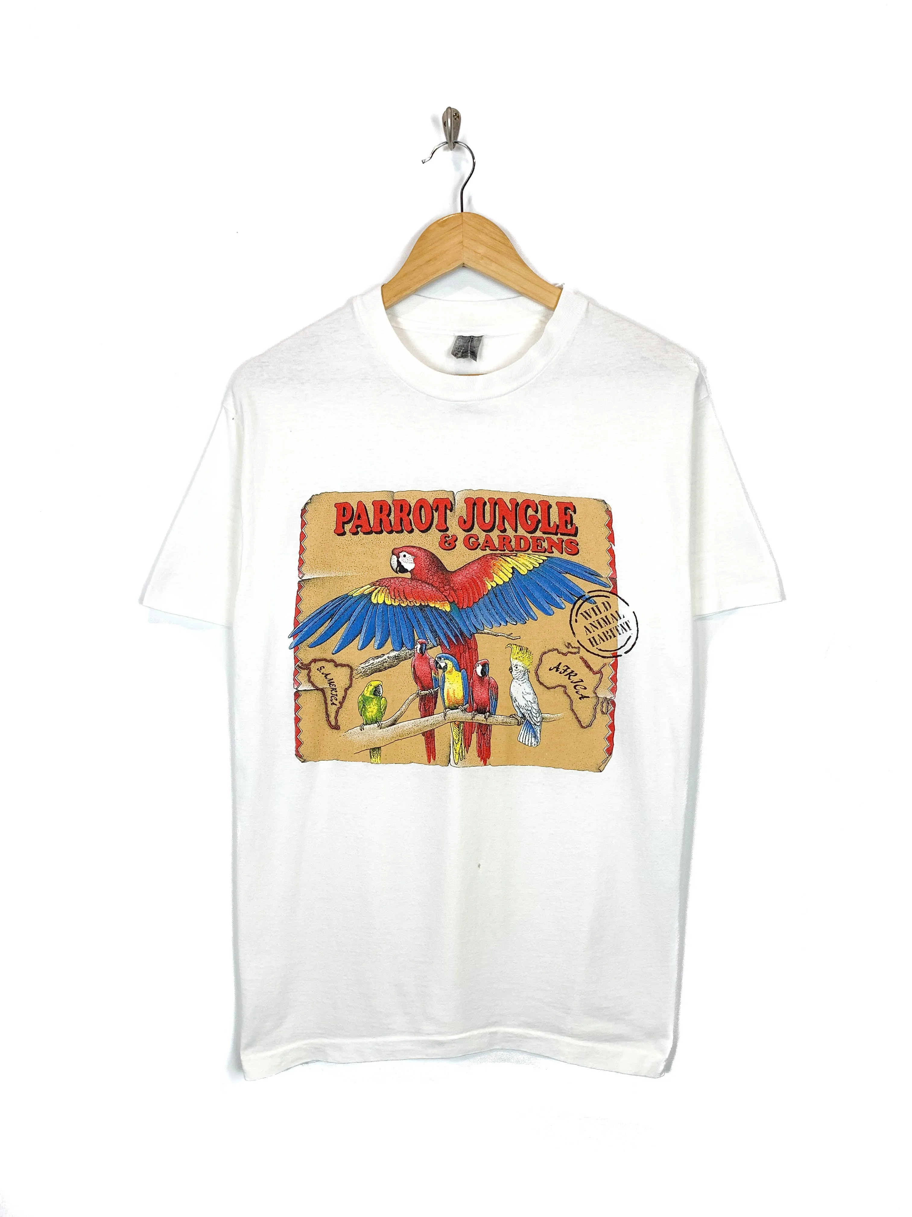 VTG Parrot Jungle Graphic Tee (L)