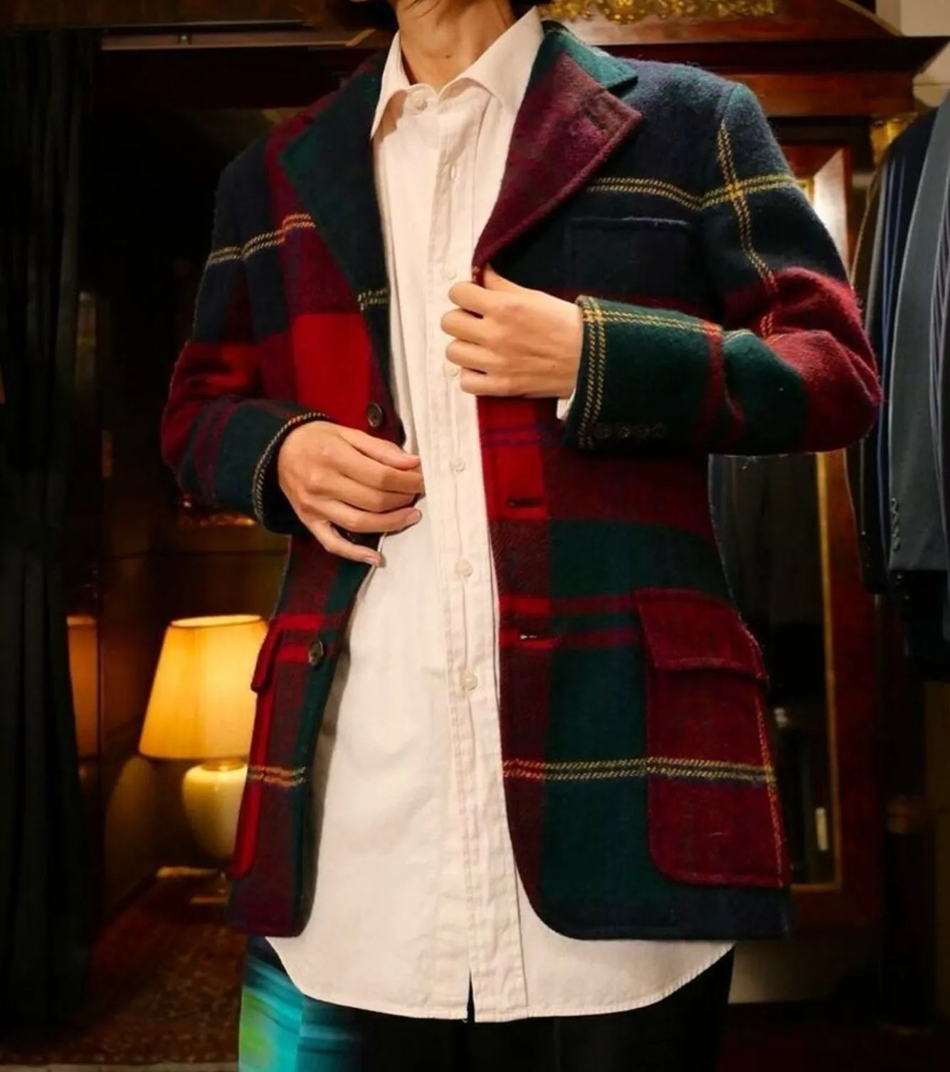 VTG Ralph Lauren Women's Tartan Wool Plaid Blazer - Equestrian, Size 8 (RARE)