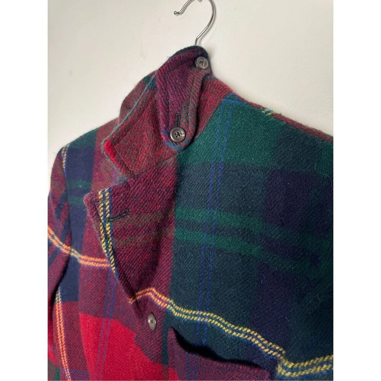 VTG Ralph Lauren Women's Tartan Wool Plaid Blazer - Equestrian, Size 8 (RARE)