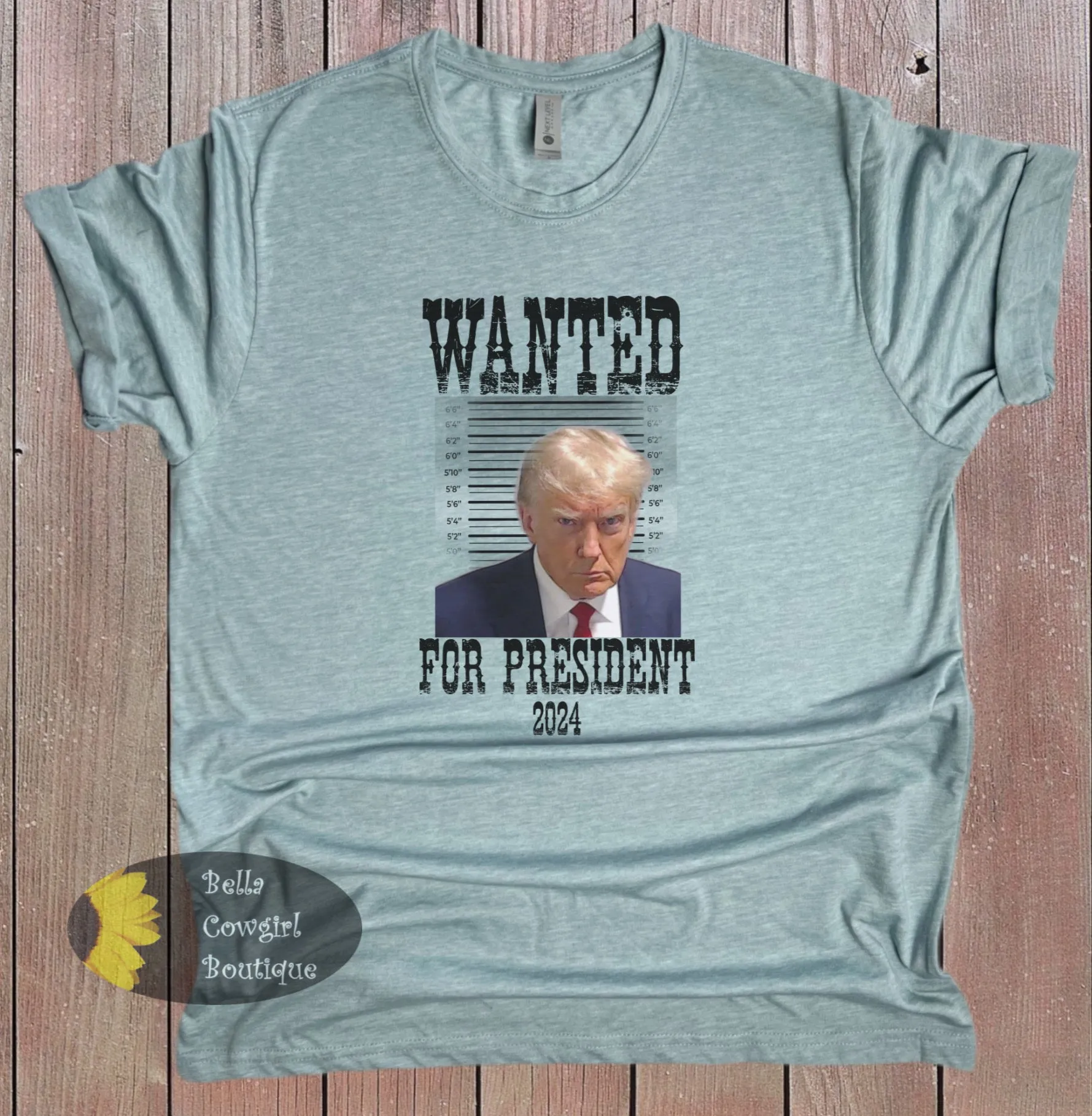 Wanted For President Trump Mugshot Patriotic Country T-Shirt