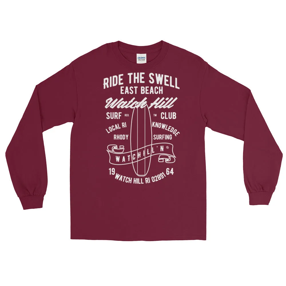 Watchill'n 'Ride the Swell' - Long-Sleeve T-Shirt (White)