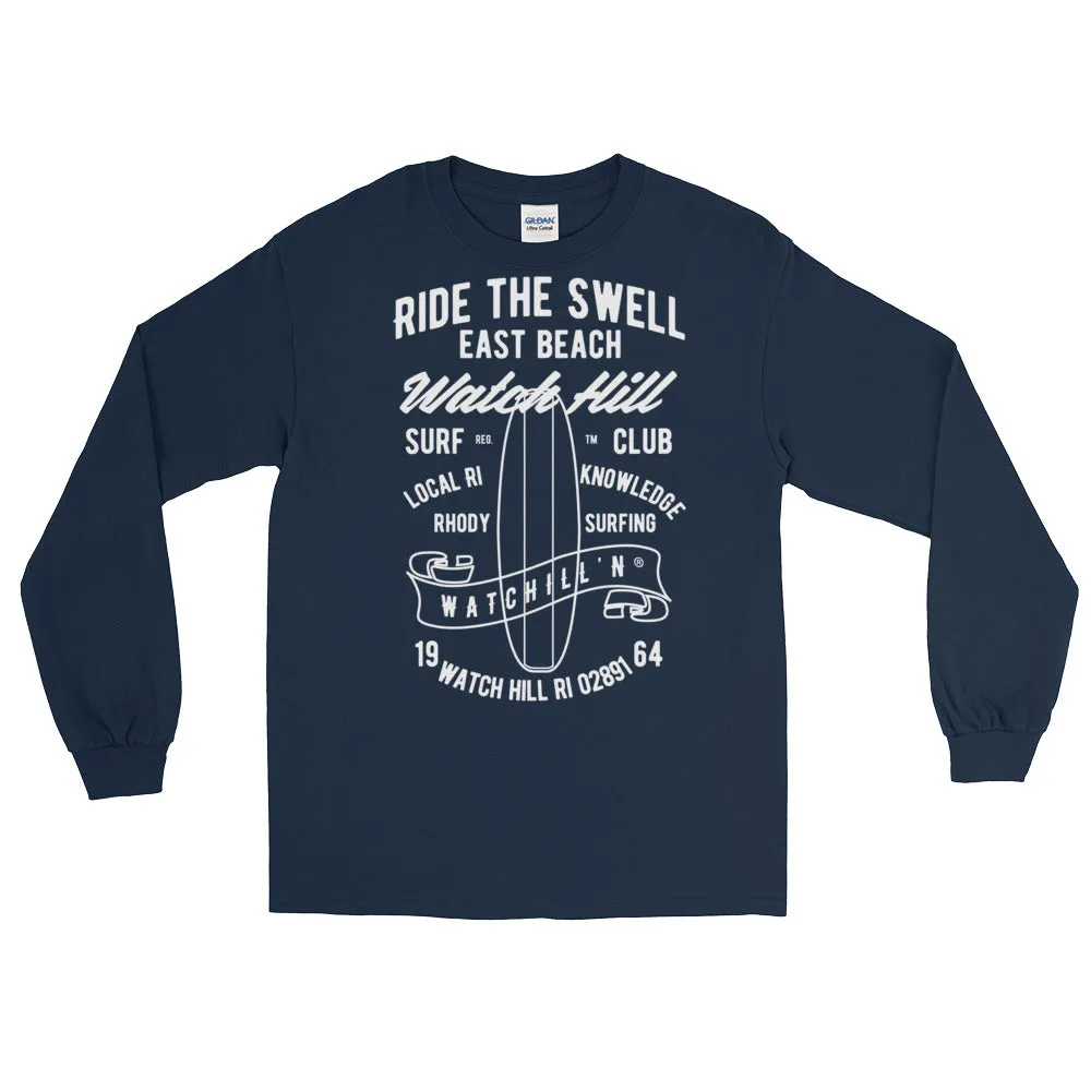 Watchill'n 'Ride the Swell' - Long-Sleeve T-Shirt (White)