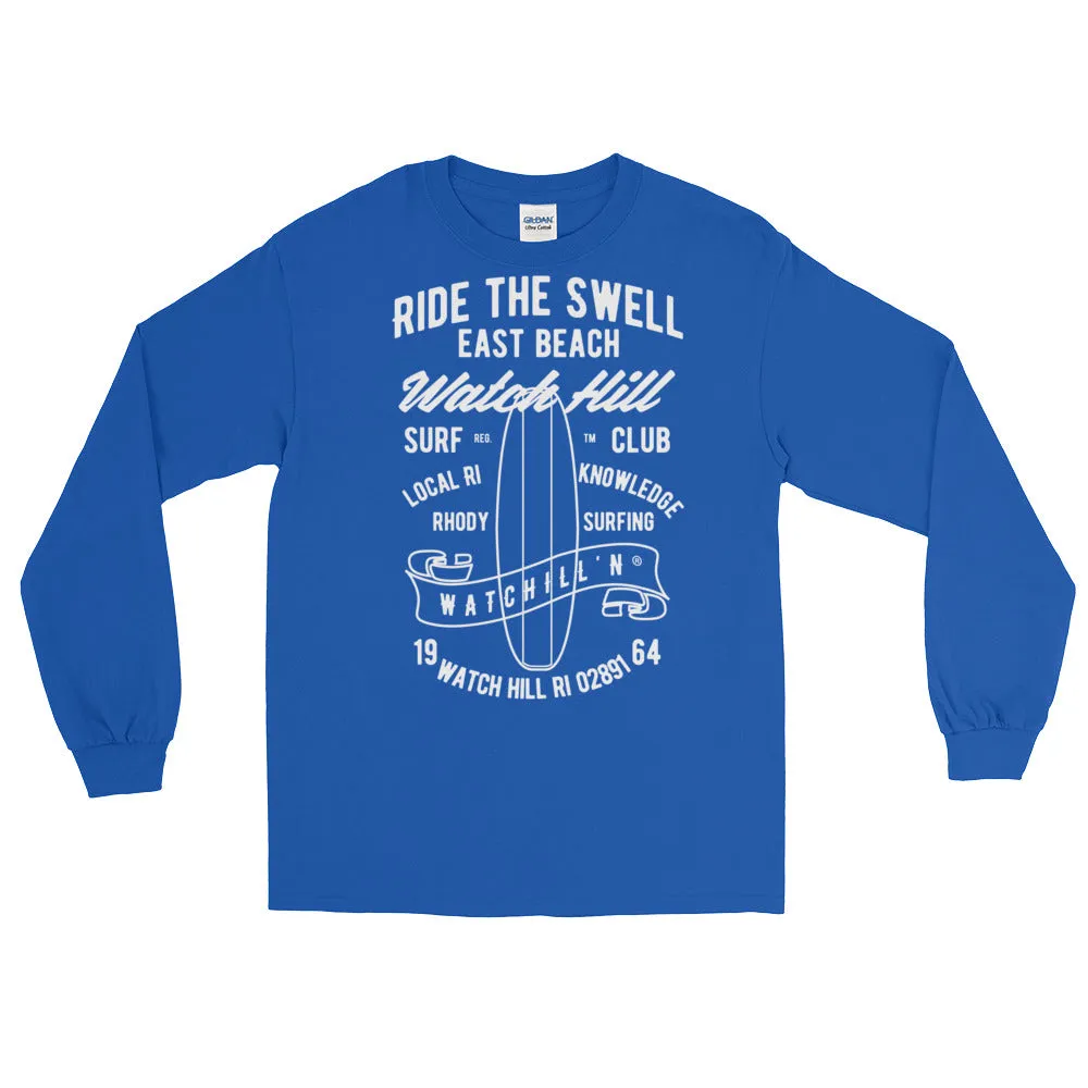 Watchill'n 'Ride the Swell' - Long-Sleeve T-Shirt (White)