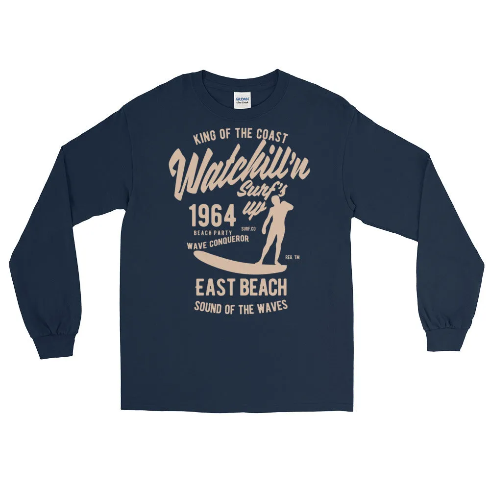 Watchill'n 'Surf's Up' - Long-Sleeve T-Shirt (Khaki)