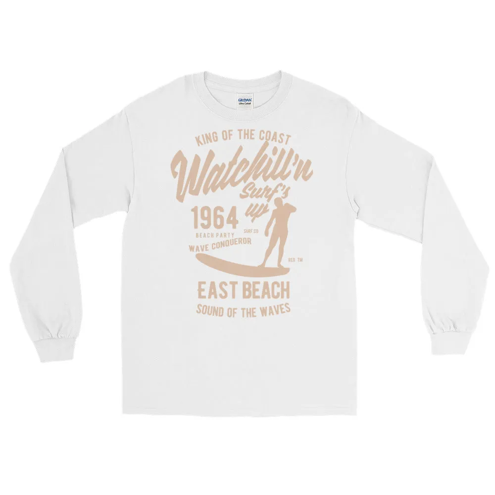 Watchill'n 'Surf's Up' - Long-Sleeve T-Shirt (Khaki)