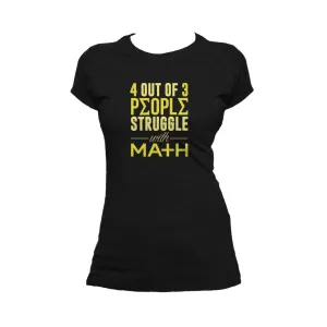Weird Science 4 Out Of 3 People Official Women's T-shirt (Black)