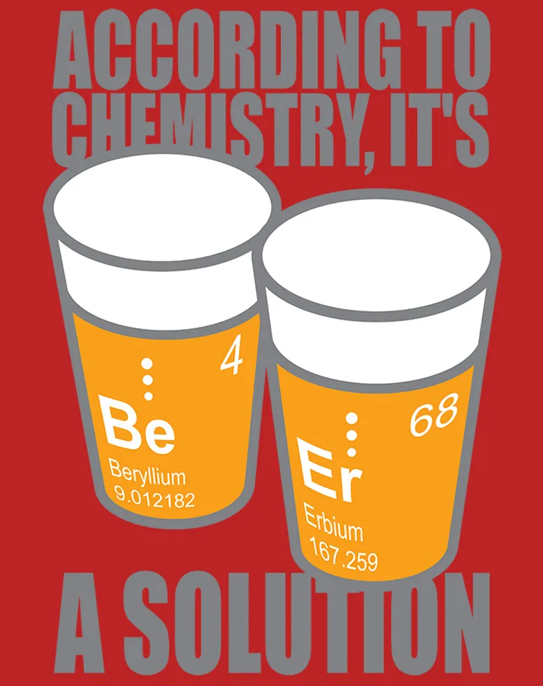 Weird Science Be-Er: It's A Solution Official Women's T-shirt (Red)
