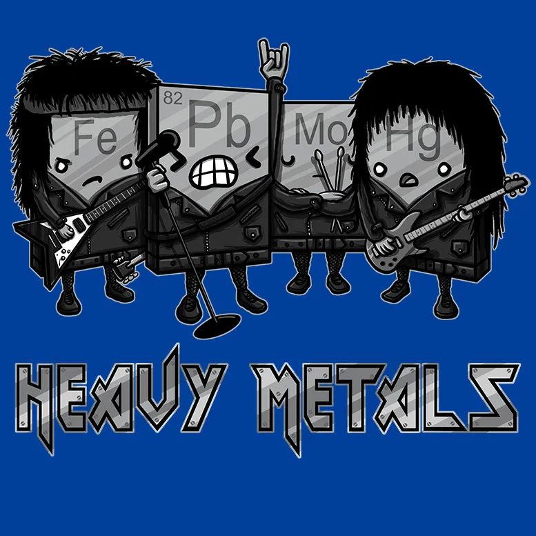 Weird Science Heavy Metals Official Women's T-shirt (Royal Blue)
