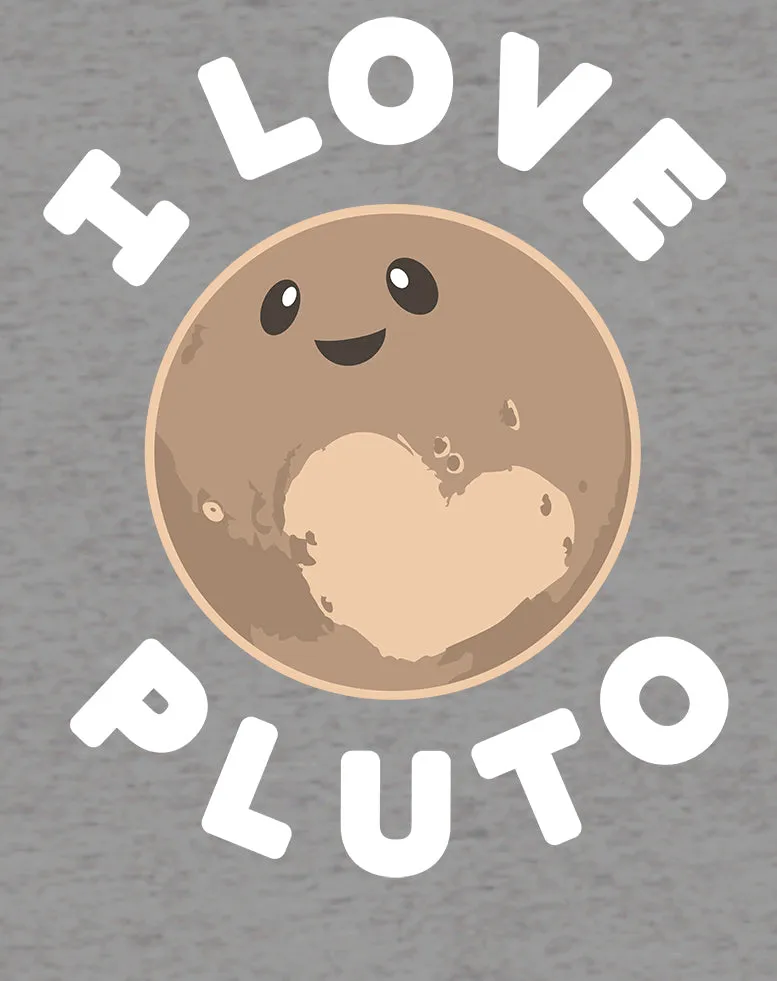 Weird Science I Love Pluto Official Women's T-shirt (Heather Grey)