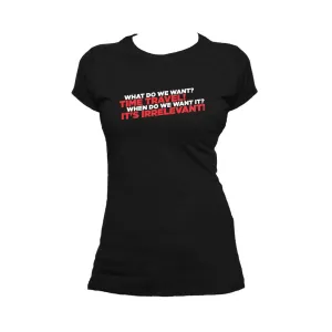 Weird Science Time Travel Official Women's T-shirt (Black)