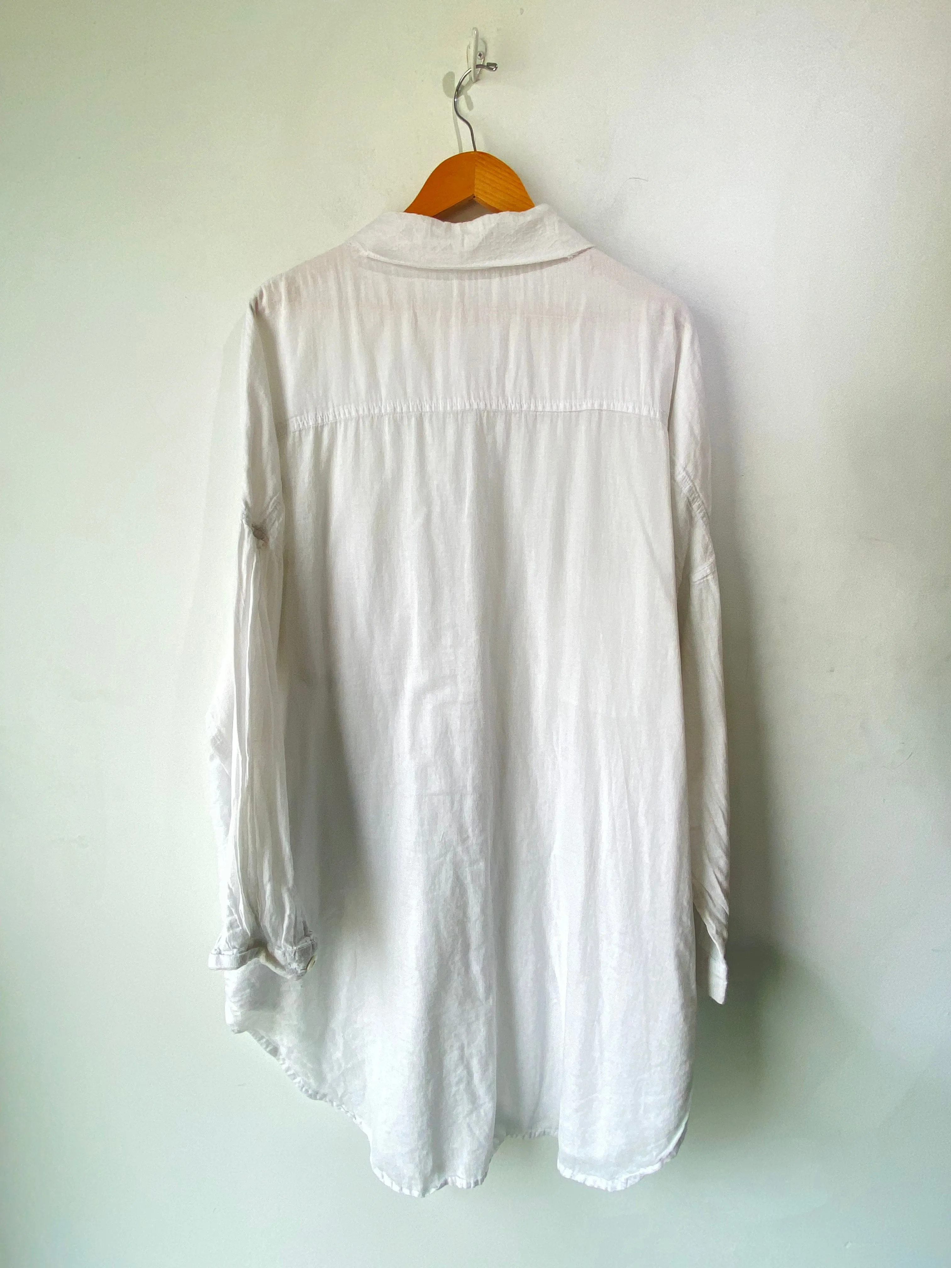 White Cotton Shirt Dress