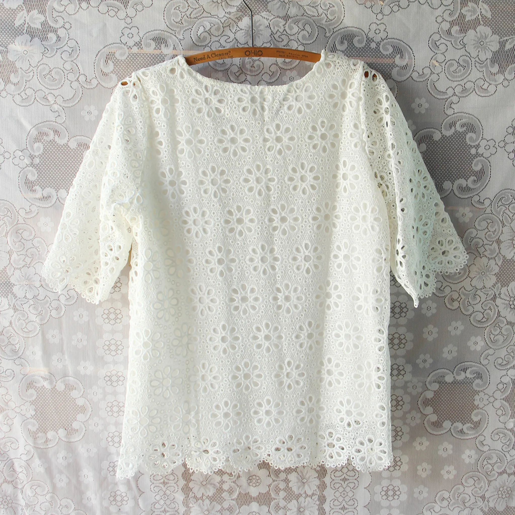 White Eyelet Tunic