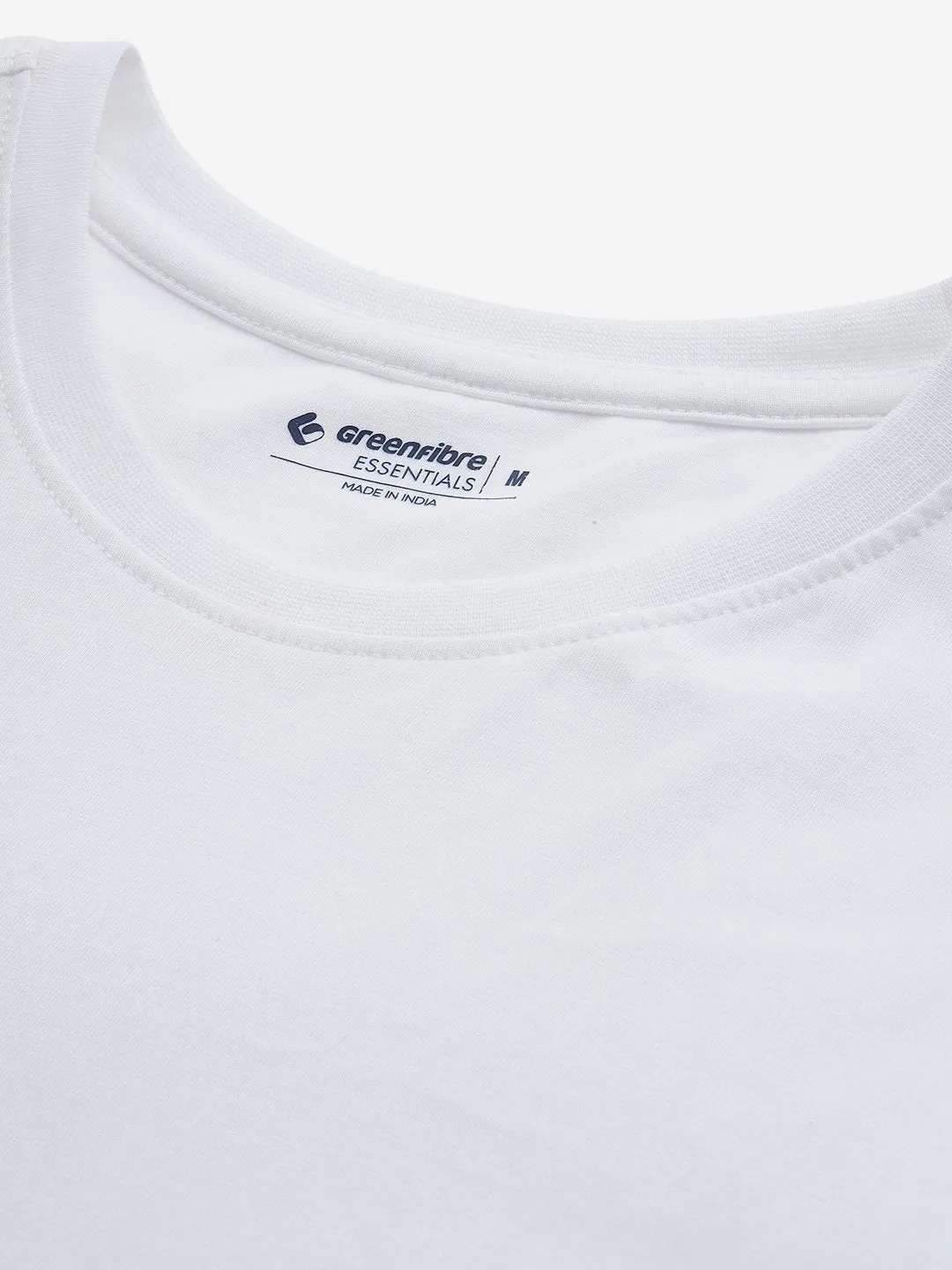 White Solid Slim Fit T-Shirt | Greenfibre