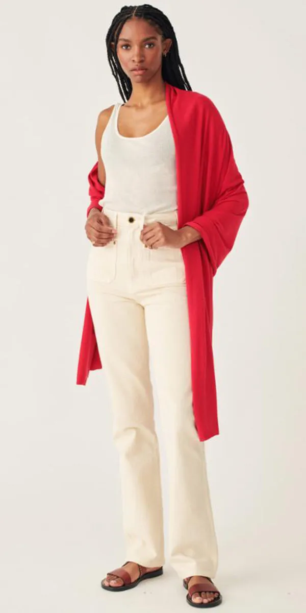 White   Warren Silk Cashmere Travel Wrap