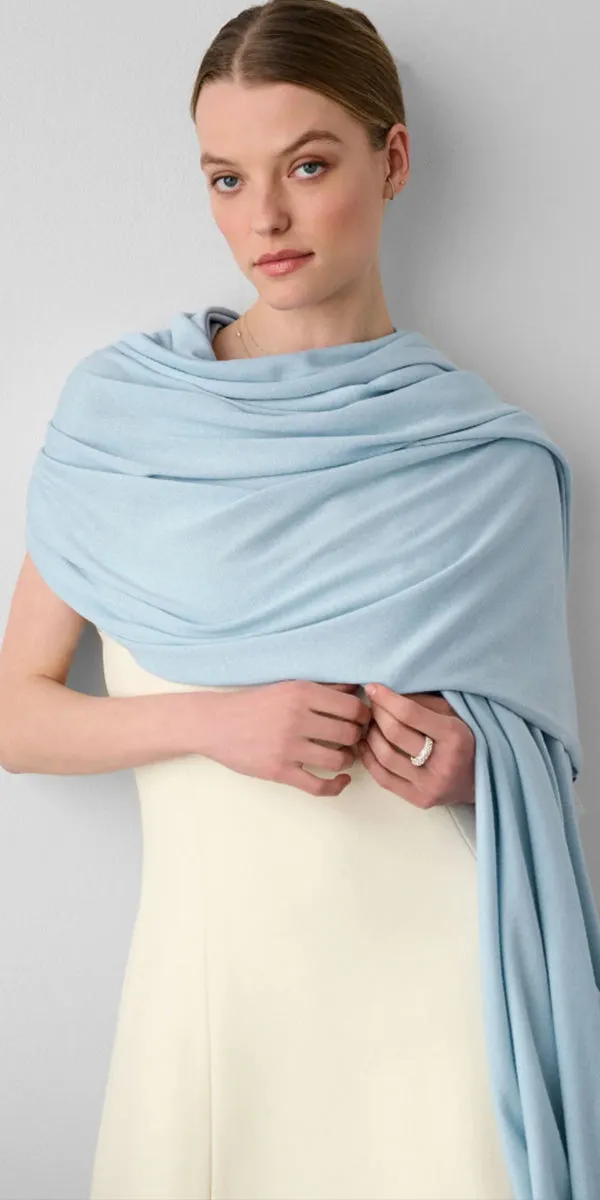 White   Warren Silk Cashmere Travel Wrap