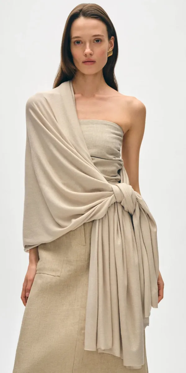 White   Warren Silk Cashmere Travel Wrap
