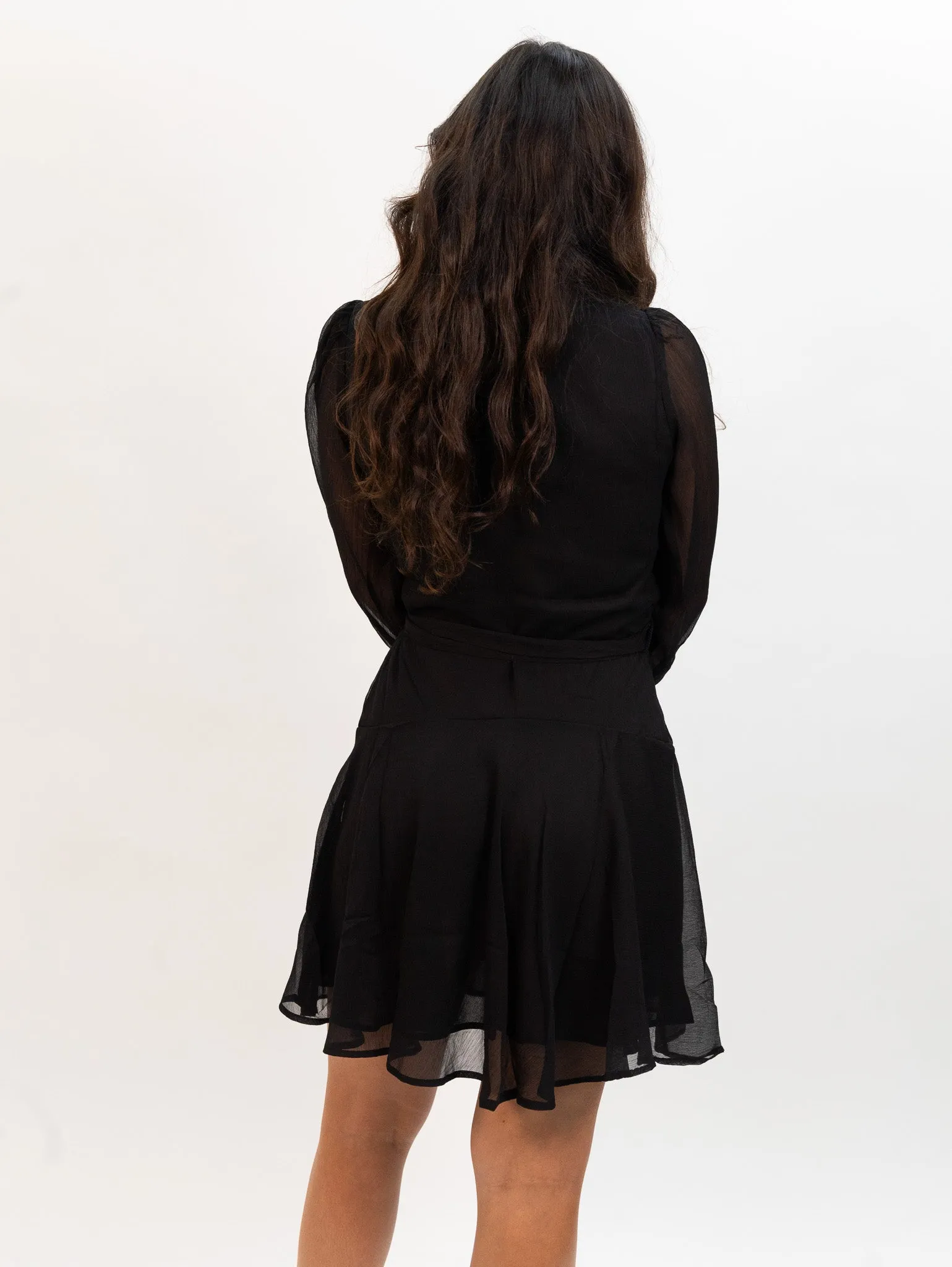 Wild Pony Short Black Wrap Dress - Black