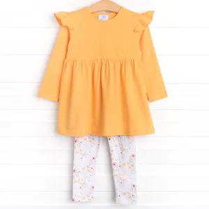 Wildflower Wishes Long Sleeve Legging Set, Yellow