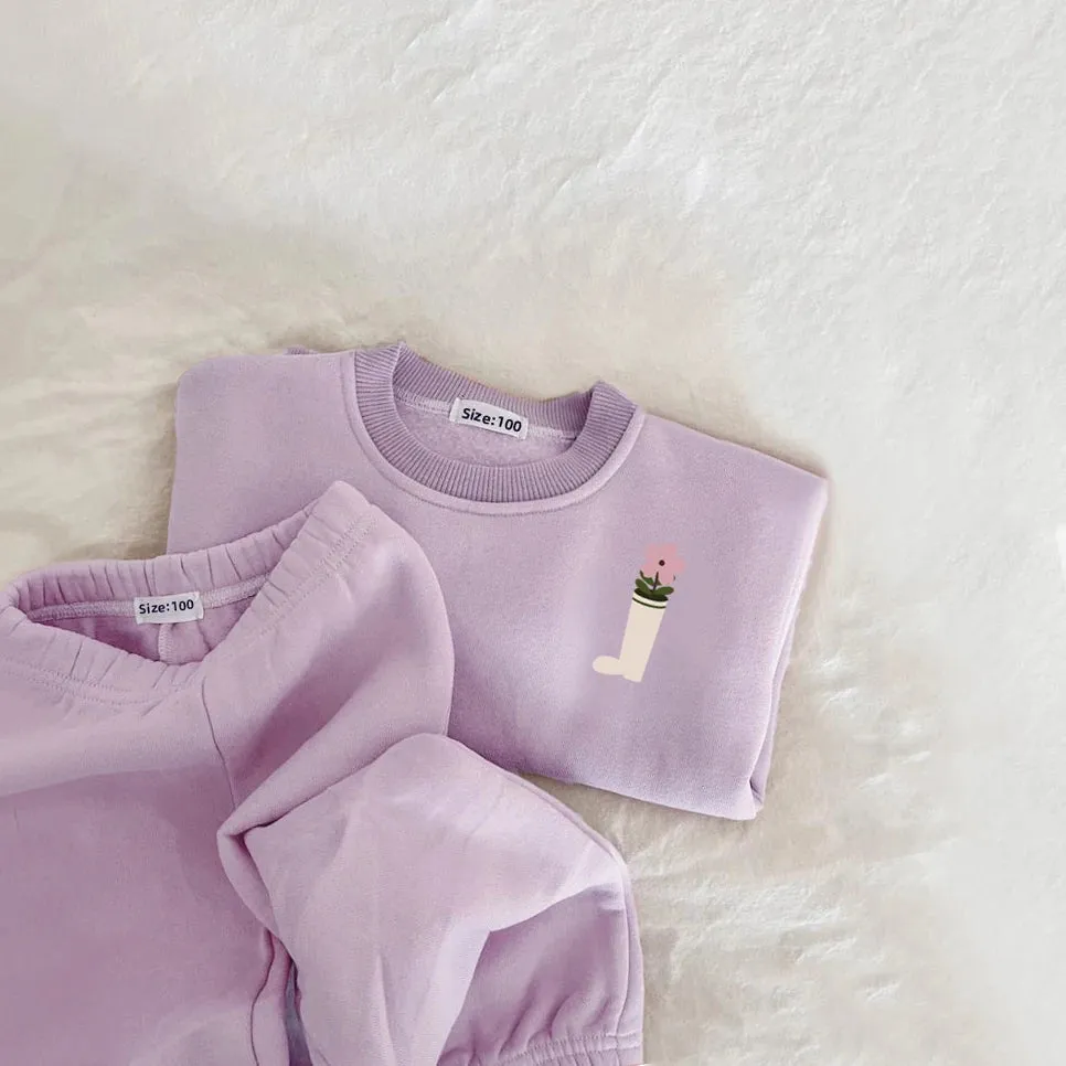 Winter Toddler Baby Boy Girl Clothing Sets 0-5Y Thick Kids Sweatshirt Clothes Baby Girl Fleece Pullover Tops  Pant Suits Autumn