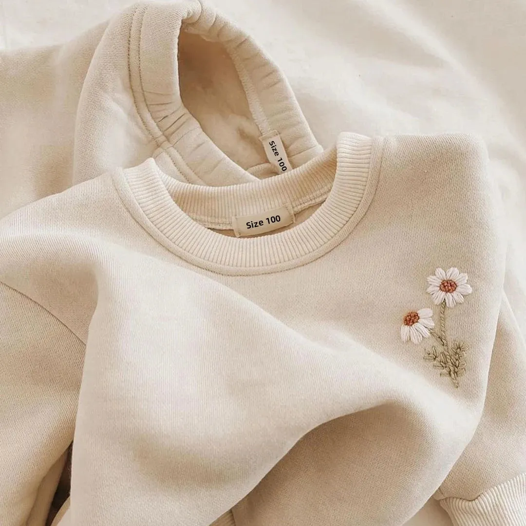Winter Toddler Baby Boy Girl Clothing Sets 0-5Y Thick Kids Sweatshirt Clothes Baby Girl Fleece Pullover Tops  Pant Suits Autumn