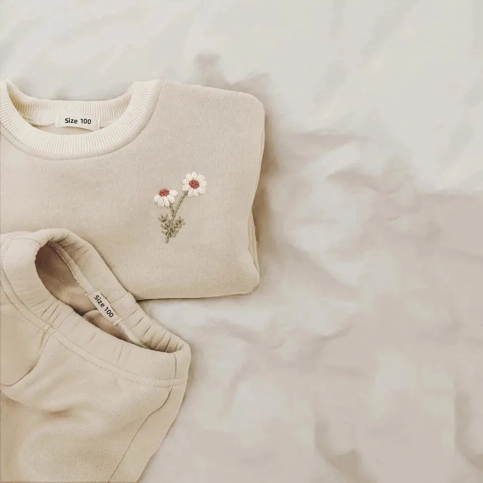 Winter Toddler Baby Boy Girl Clothing Sets 0-5Y Thick Kids Sweatshirt Clothes Baby Girl Fleece Pullover Tops  Pant Suits Autumn