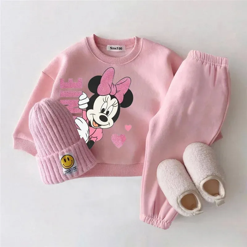 Winter Toddler Baby Boy Girl Clothing Sets 0-5Y Thick Kids Sweatshirt Clothes Baby Girl Fleece Pullover Tops  Pant Suits Autumn