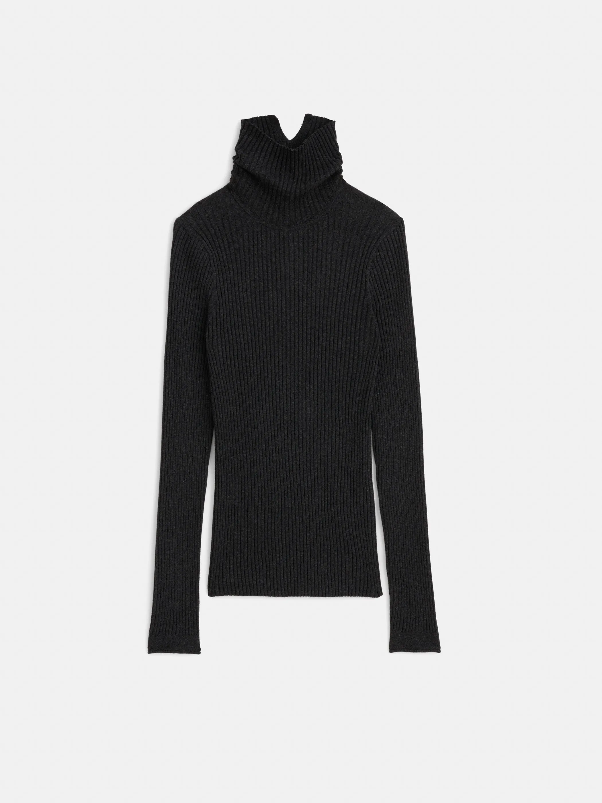 Women | Christy Ribbed Turtleneck | Charcoal