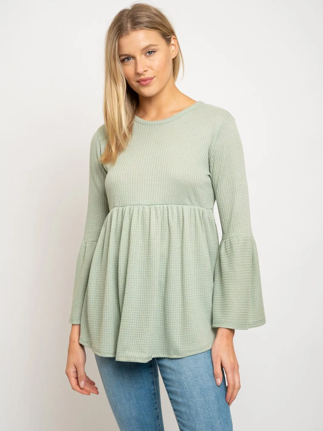 WOMEN'S BELL SLEEVE TUNIC TOP
