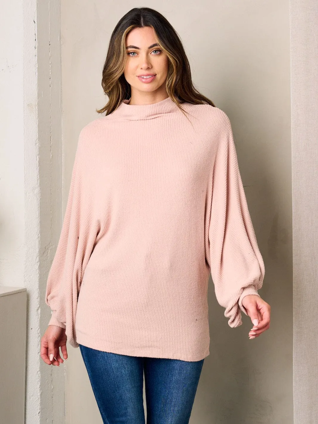 WOMEN'S LONG BALLON SLEEVES TUNIC TOP