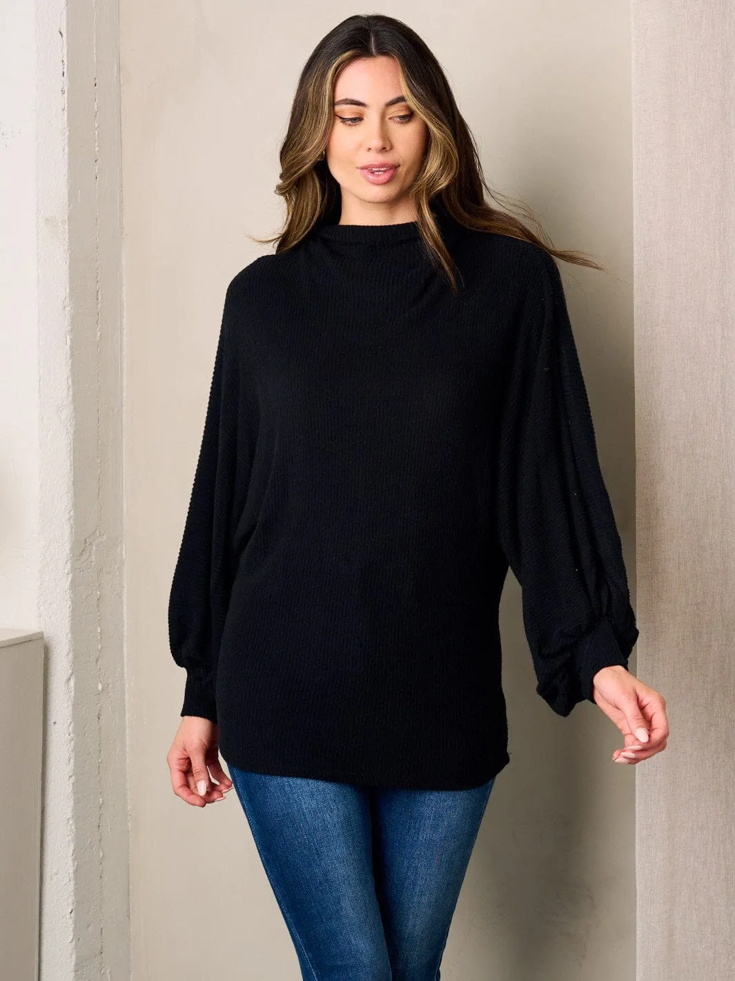 WOMEN'S LONG BALLON SLEEVES TUNIC TOP
