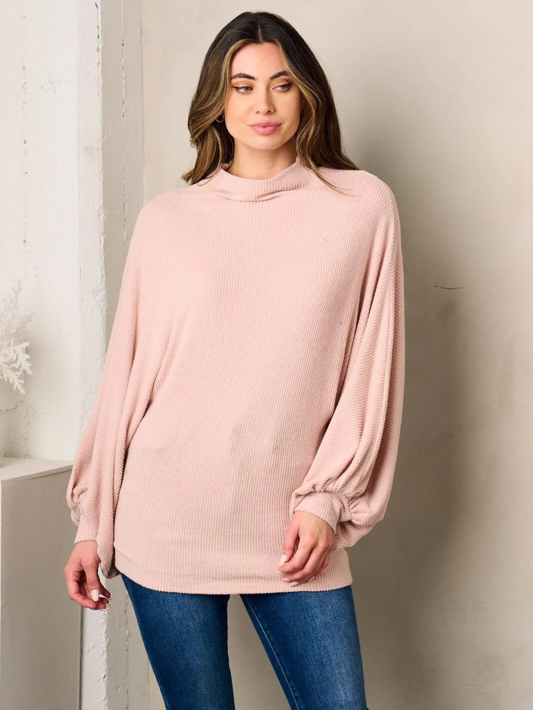 WOMEN'S LONG BALLON SLEEVES TUNIC TOP