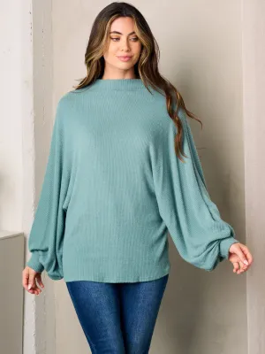 WOMEN'S LONG BALLON SLEEVES TUNIC TOP