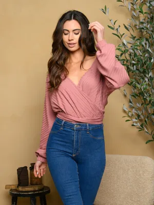 WOMEN'S LONG SLEEVE KNIT BODYSUIT