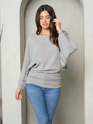 WOMENS LONG SLEEVE LONG TUNIC SOLID TOP
